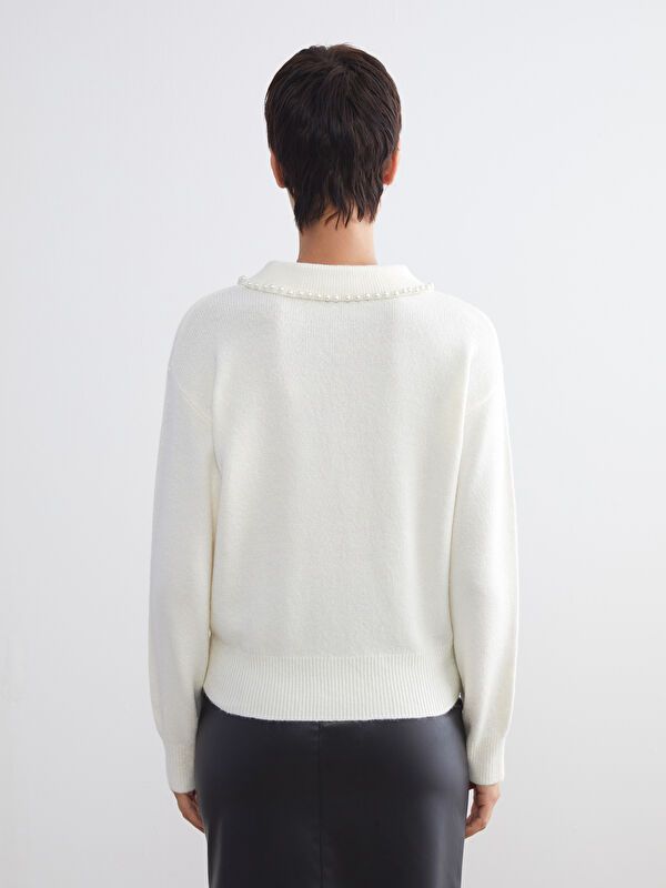 Moudda LC Waikiki - Pull tricot moyen Femme Beige clair - Tunisie 4