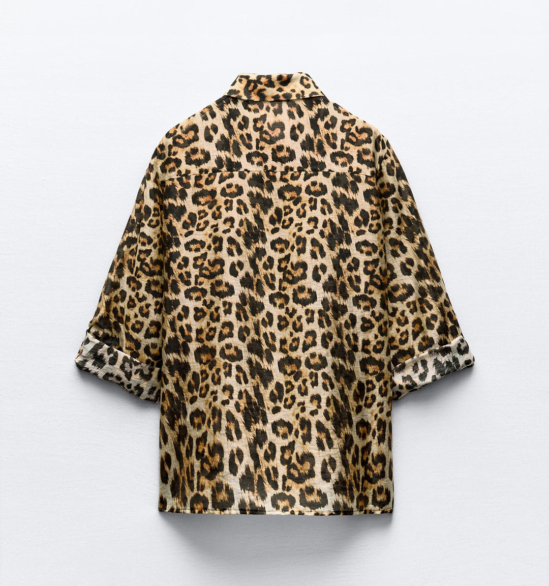 Moudda ZARA - Chemise en lin imprimée animalier manches longues passants poches - Tunisie 4