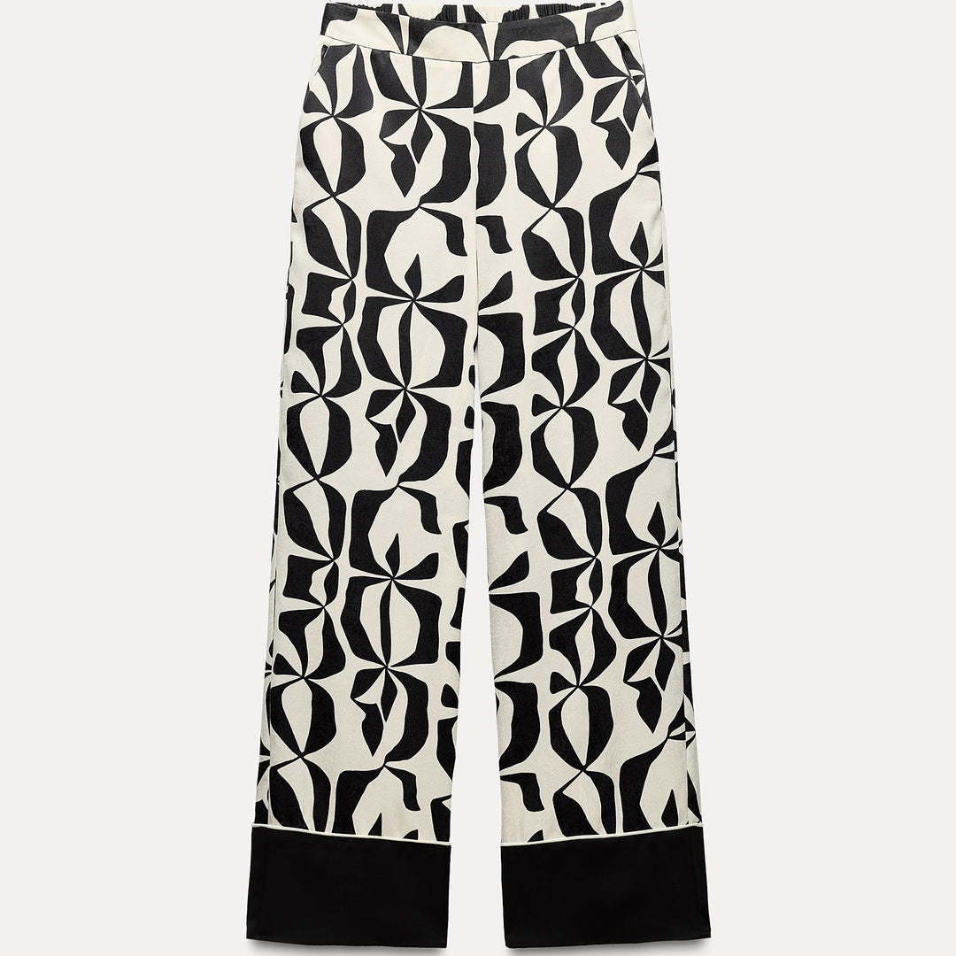 Moudda ZARA - Pantalon imprimé frise contraste - Tunisie 1