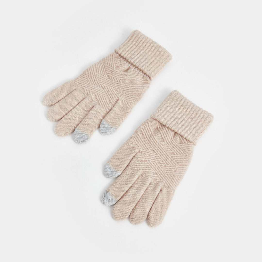 Moudda LC Waikiki - Gants tricot Femme Mélange écru - Tunisie 1