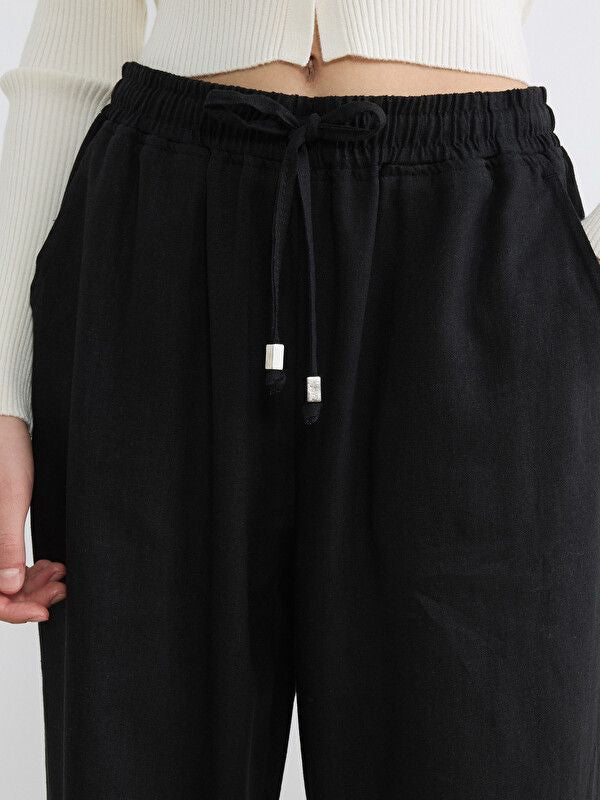 Moudda LC Waikiki - Pantalon fin en tissu pour Femme couleur Noir - Tunisie 3