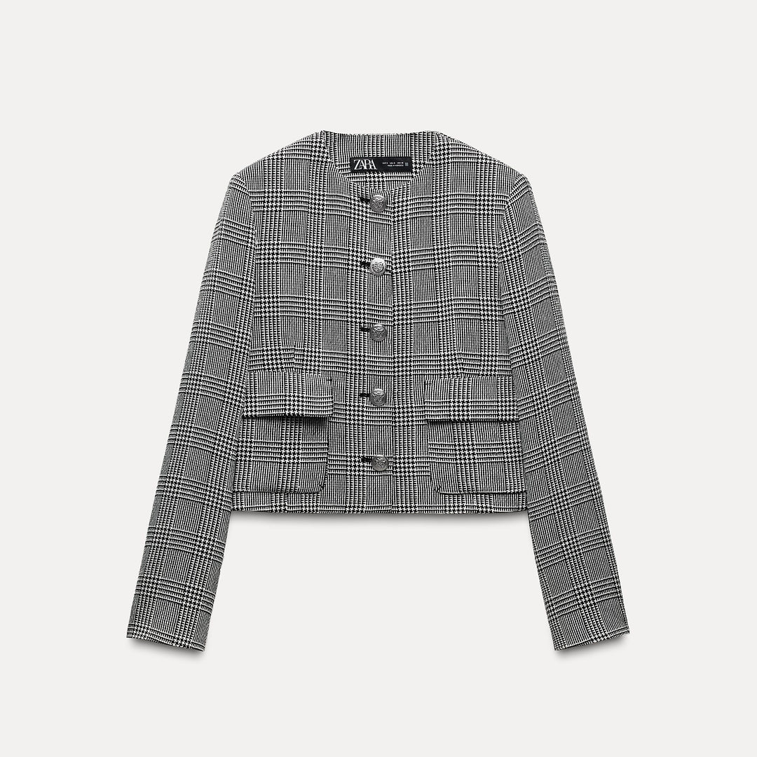 Moudda ZARA - Blazer court à carreaux - Tunisie 2