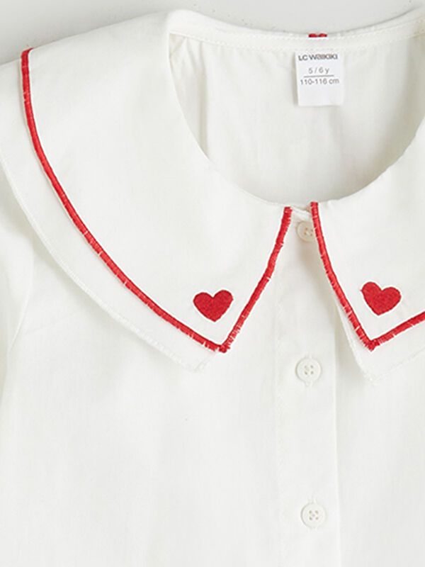 Moudda LC Waikiki - Chemise tissée manches longues Fille Ecru - Tunisie 3