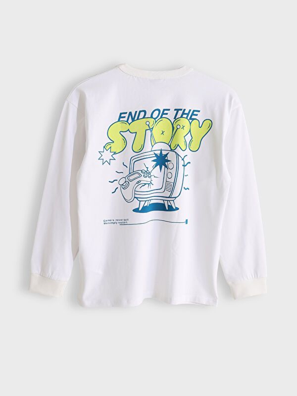 Moudda LC Waikiki - T-shirt en jersey manches longues Garçon Buxe blanc - Tunisie 2