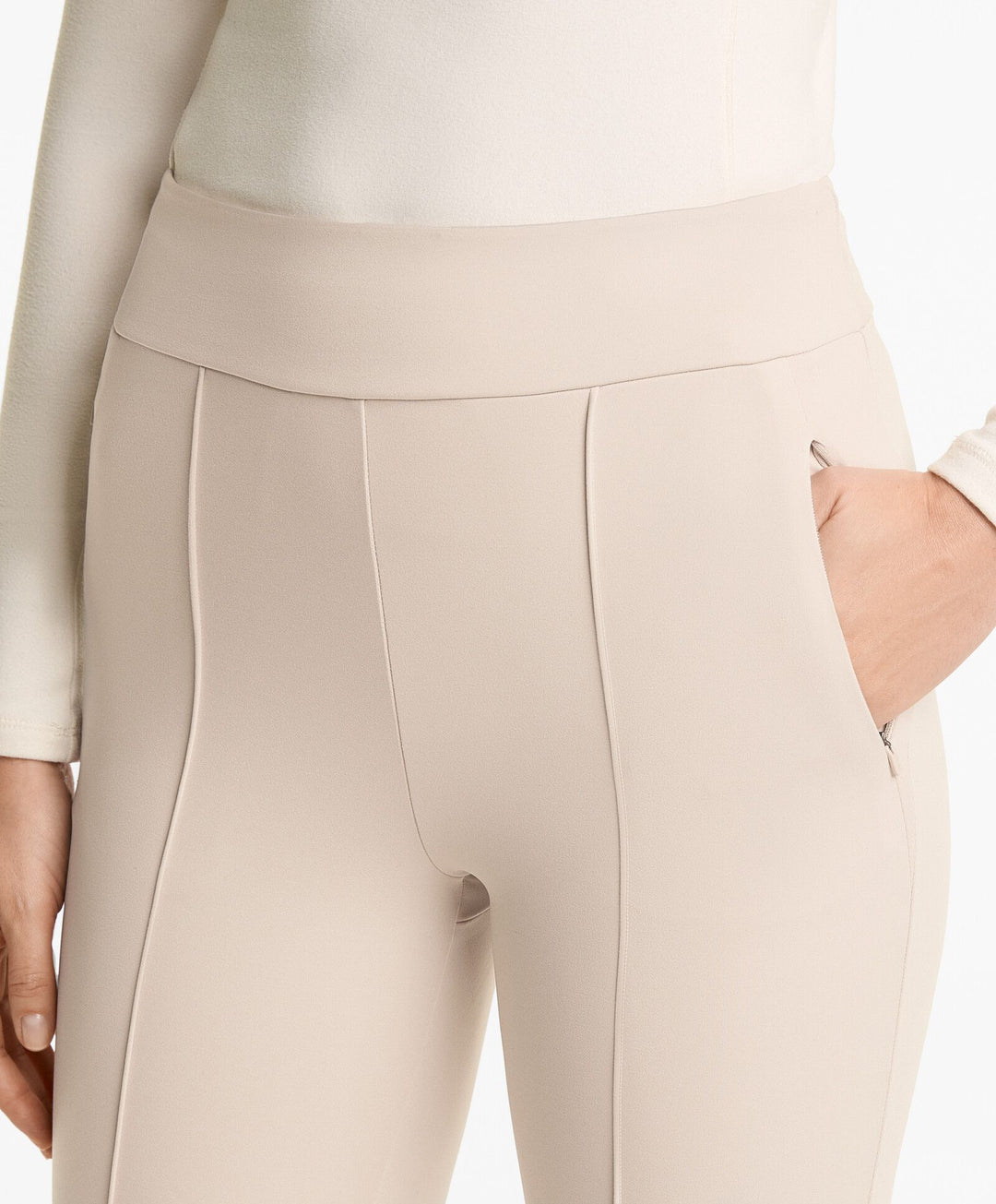 Moudda Oysho - Pantalon Long Flare Chaud - Taille Haute, Cheville, Zip & Couture - Tunisie 5