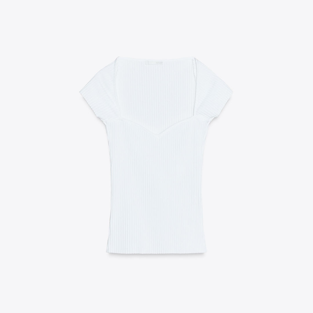 Moudda ZARA - T-Shirt - Côtes & Encolure Cœur - Tunisie 1