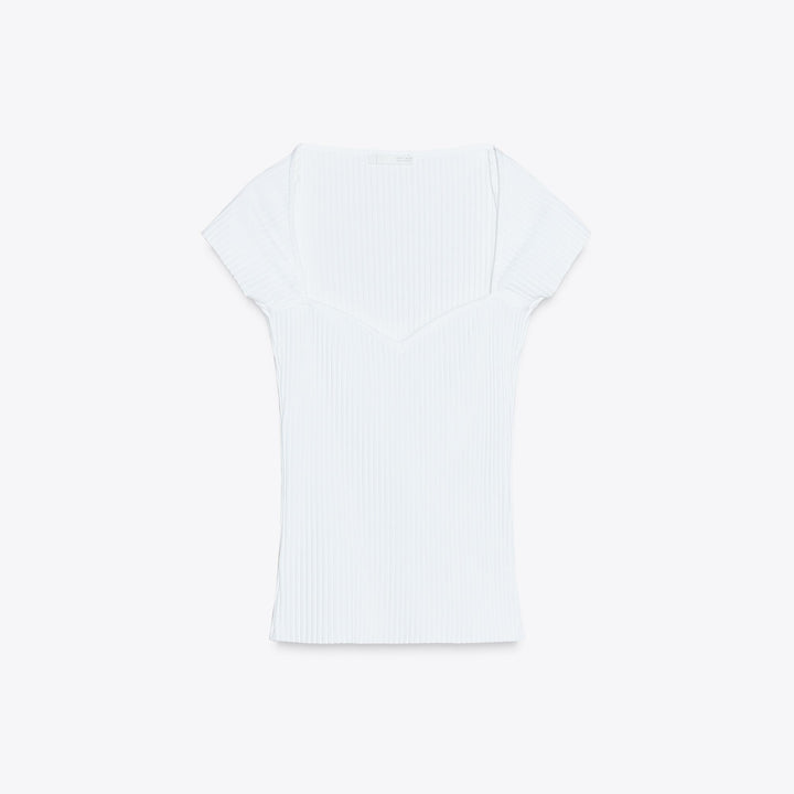 Moudda ZARA - T-Shirt - Côtes & Encolure Cœur - Tunisie 1