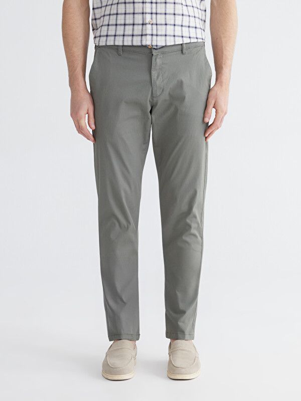 Moudda LC Waikiki - Pantalon chino basique mi-saison en tissu pour Homme couleur Vert kaki clair - Tunisie 2
