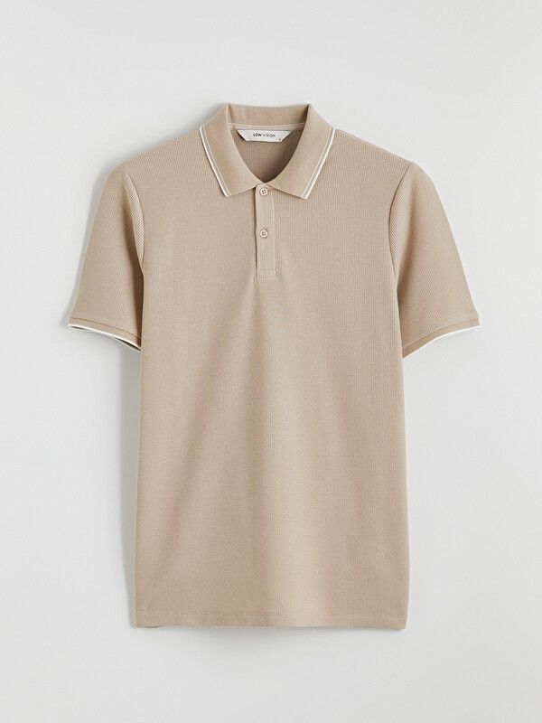 Moudda LC Waikiki - T-shirt manches courtes en jersey pour Homme couleur Beige - Tunisie 1