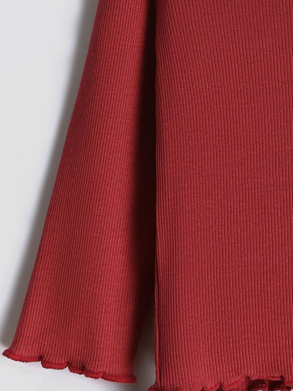 Moudda LC Waikiki - Body jersey basique manches longues Fille Rose foncé - Tunisie 3