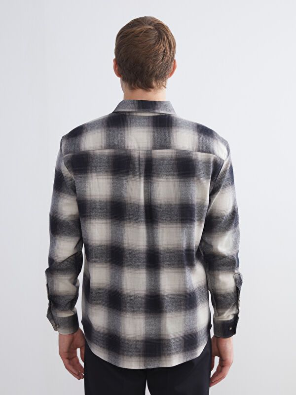 Moudda LC Waikiki - Chemise tissée manches longues Homme A carreaux bruns - Tunisie 4