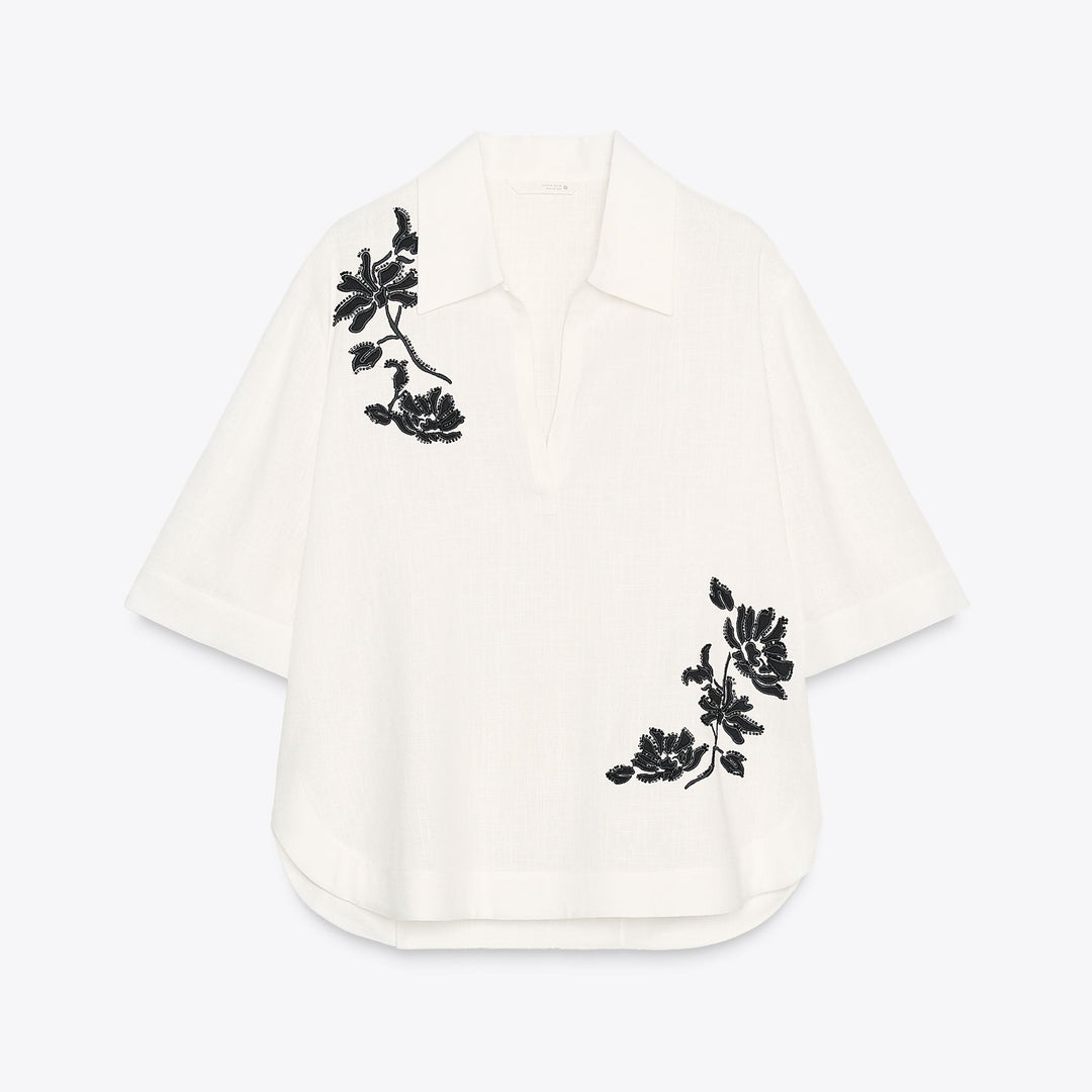 Moudda ZARA - Chemise - Broderie Positionnée - Tunisie 1