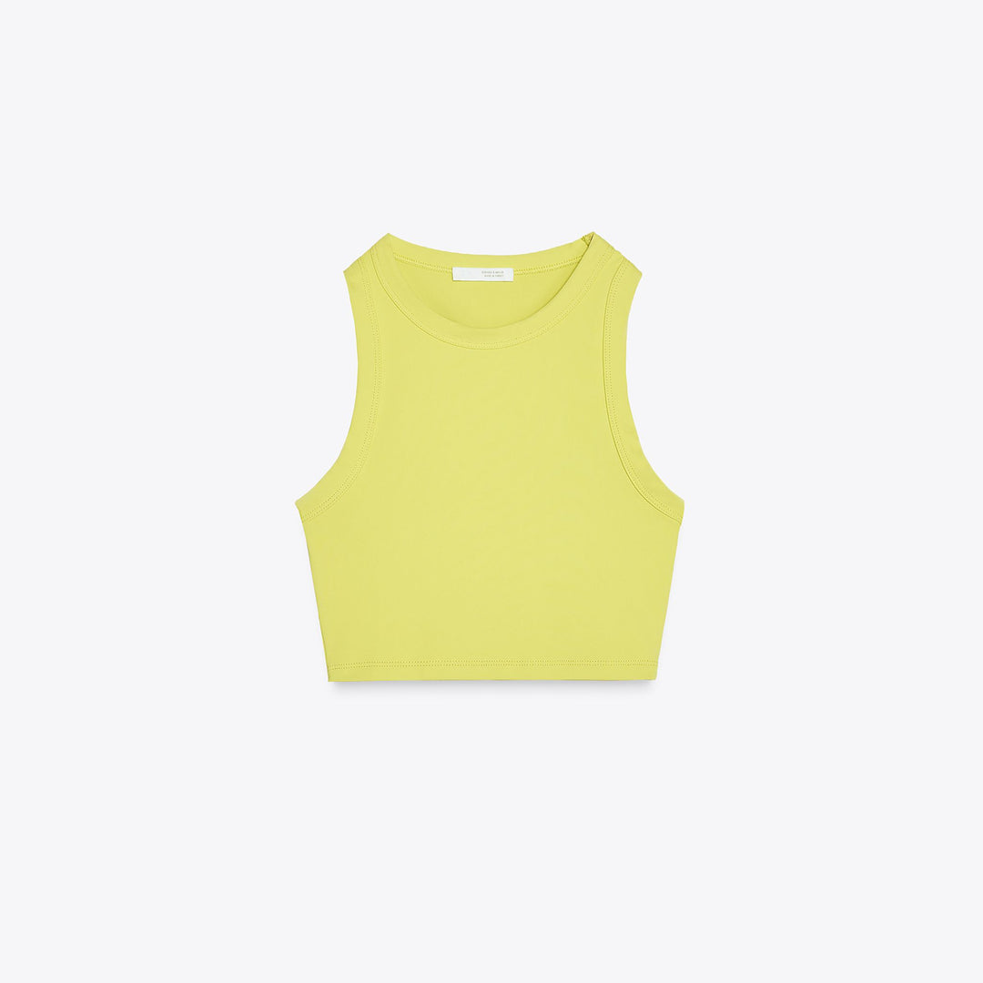 Moudda ZARA - T-Shirt Crop Polyamide - Col Rond - Tunisie 1