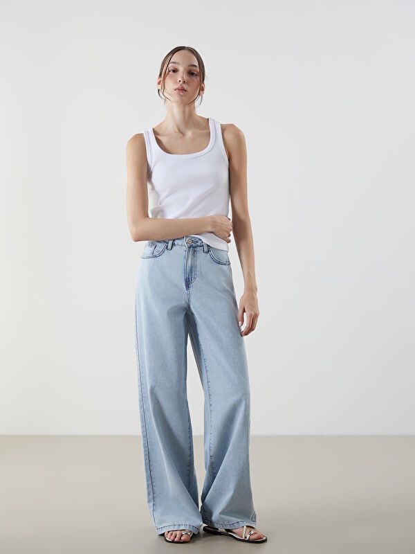 Moudda LC Waikiki - pantalon en jean tissé pour Femmes - Tunisie 1