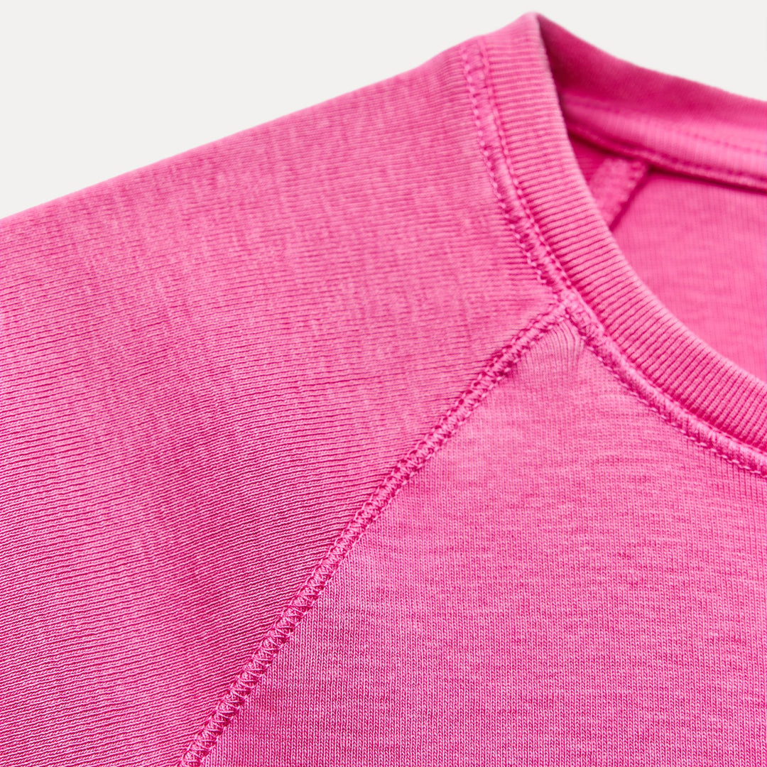 Moudda ZARA - T-shirt Coton Lavé Manches Courtes Raglan - Tunisie 4