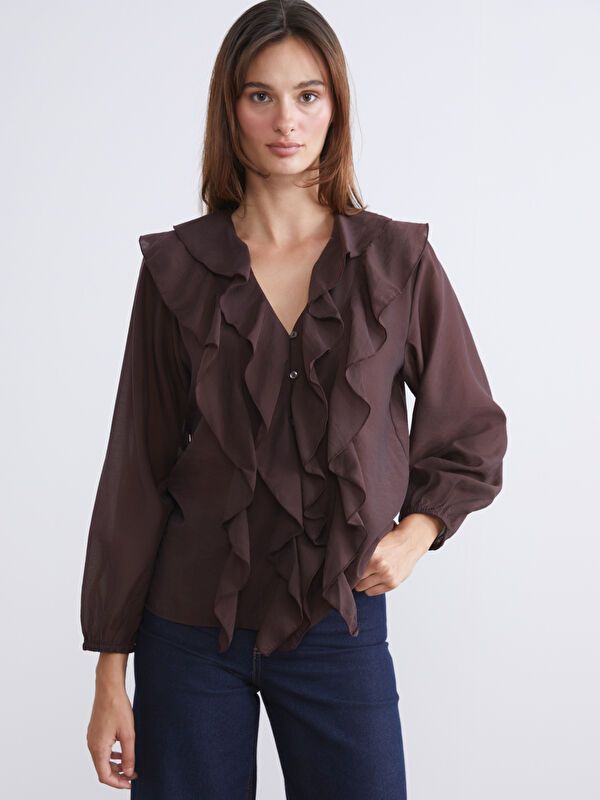 Moudda LC Waikiki - Chemise tissée à manches longues pour Femmes - Tunisie 1