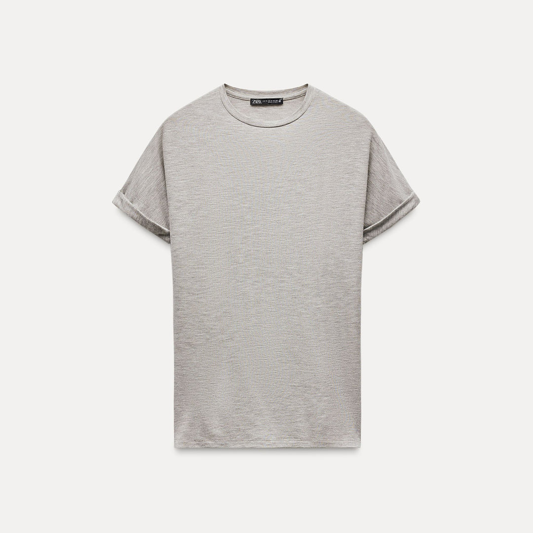 Moudda ZARA - T-shirt lyocell/viscose/laine/élasthanne, tissu tourné - Tunisie 1