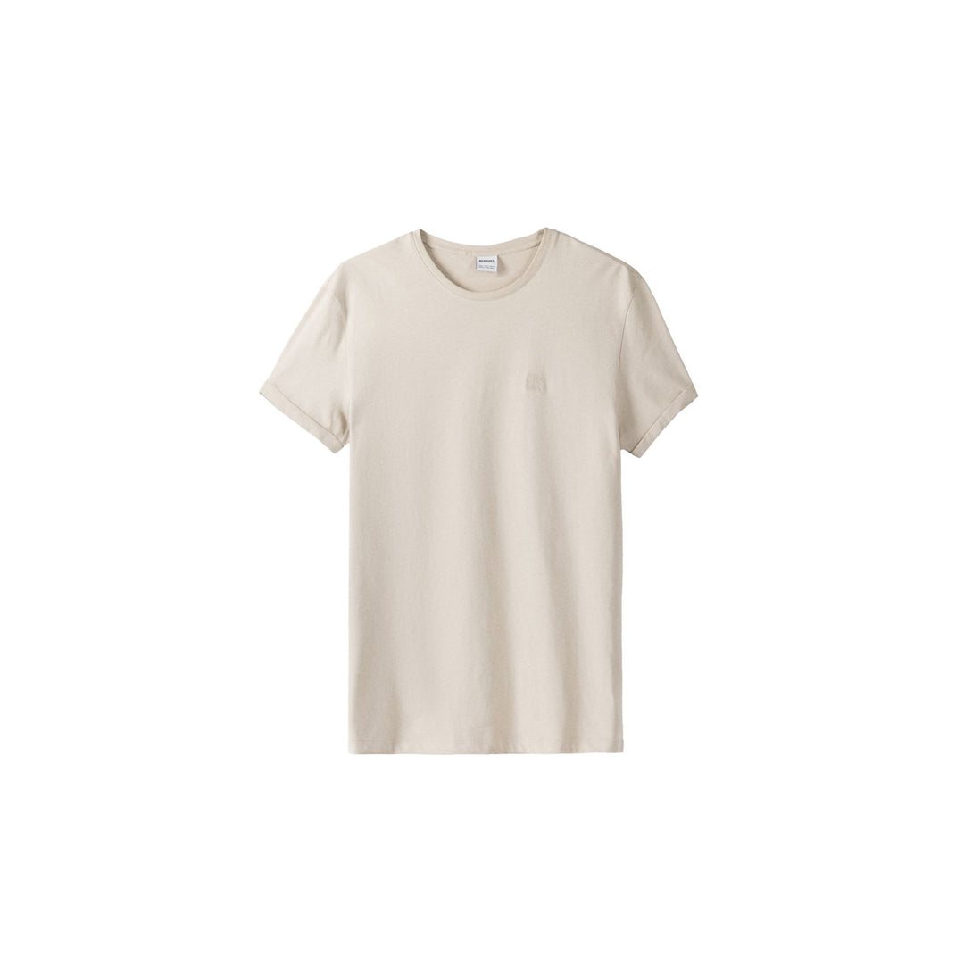 Moudda BERSHKA - T-shirt Muscle Fit Brodé Manches Retroussées - Tunisie 1