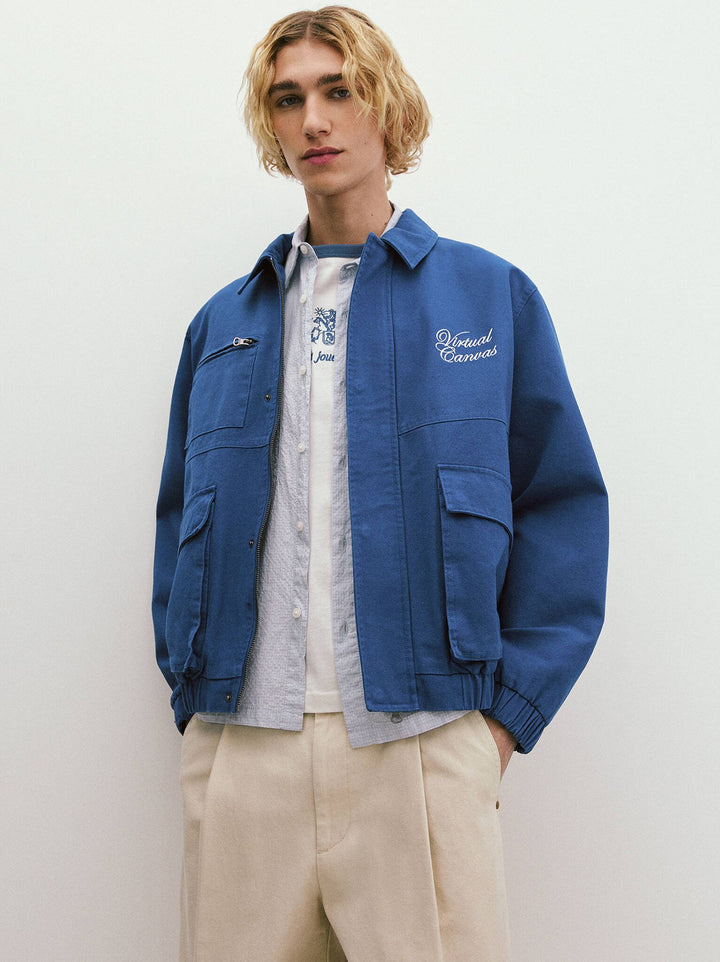 Moudda PULL & BEAR - Veste Coton - Col Chemisier & Broderies Fancy - Tunisie 2