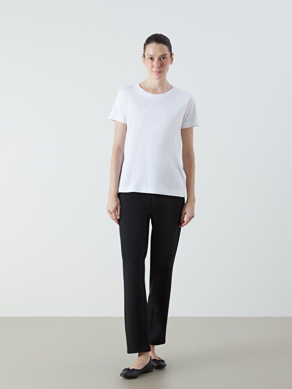 Moudda LC Waikiki - Pantalon tissé moyen basique Femme Noir - Tunisie 1