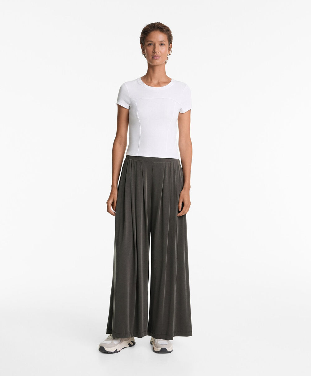 Moudda Oysho - Pantalon Long Droit Extra Large - Plis Modal/Polyester - Tunisie 2
