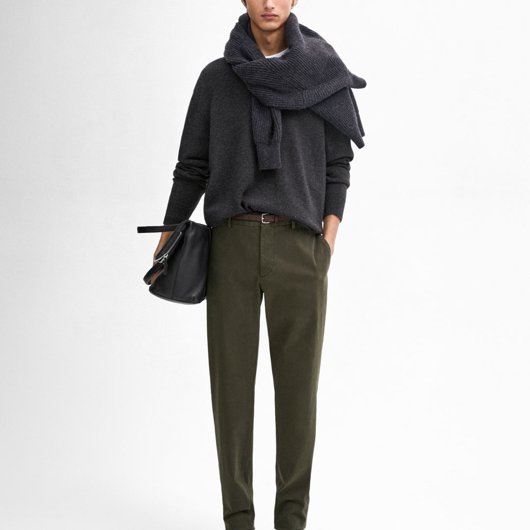 Moudda Massimo Dutti - Pantalon sergé cassé coupe slim - Tunisie 8