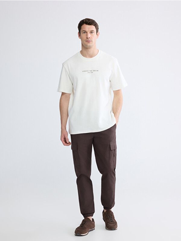 Moudda LC Waikiki - T-shirt imprimé manches courtes en jersey pour Homme couleur Écru - Tunisie 2