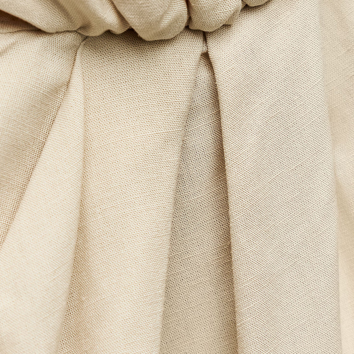 Moudda ZARA - Robe mi-longue lin/viscose asymétrique pièce dorée - Tunisie 4