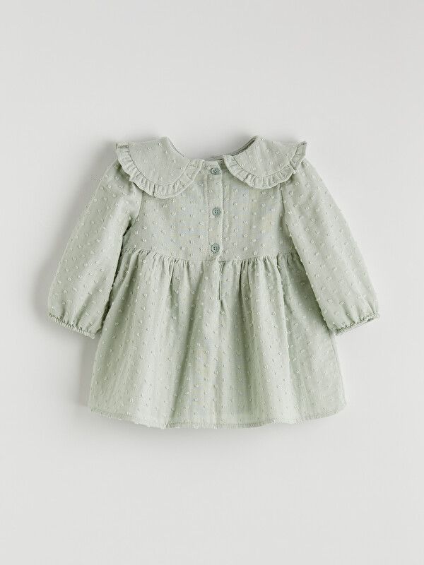 Moudda LC Waikiki - Robe manches courtes en tissu pour Fille couleur Vert terne - Tunisie 3