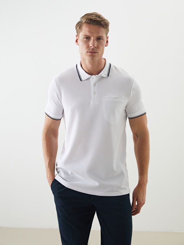 Moudda LC Waikiki - T-shirt en jersey manches courtes Homme Buxe blanc - Tunisie 1