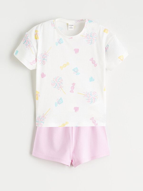 Moudda LC Waikiki - Ensemble en jersey Filles pour Fille couleur Écru imprimé - Tunisie 1