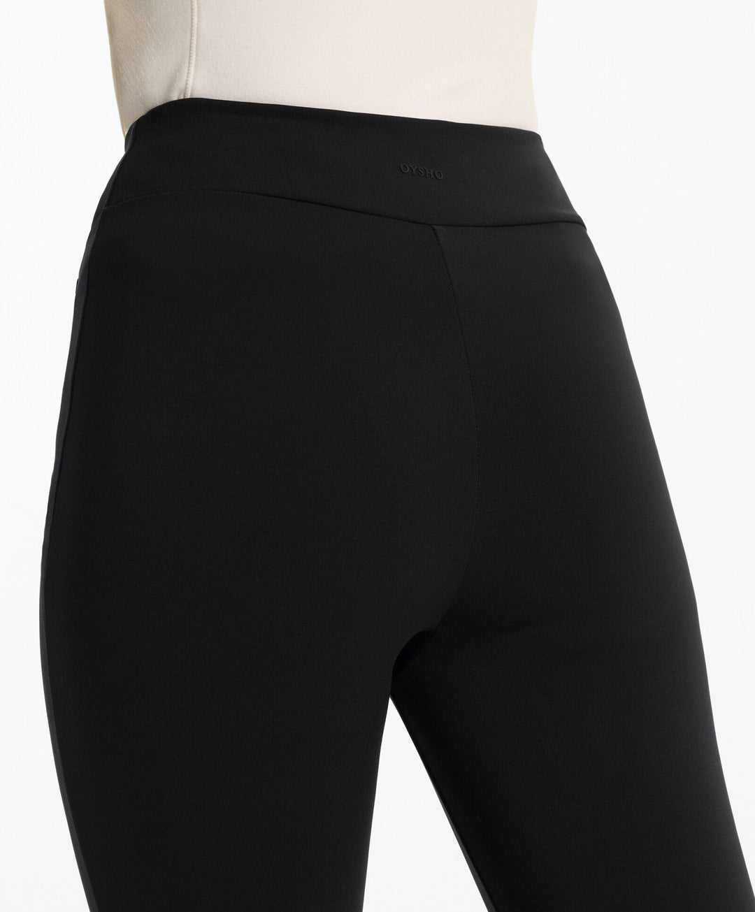 Moudda Oysho - Pantalon Long Flare Chaud - Taille Haute, Cheville, Zip & Couture - Tunisie 3