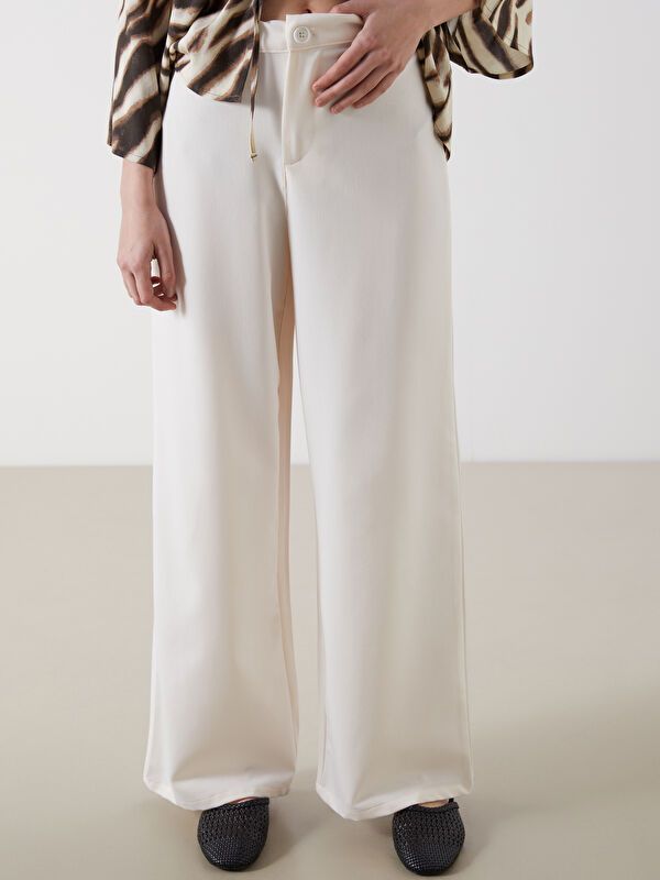 Moudda LC Waikiki - Pantalon tissé moyen Femme Ecru - Tunisie 2