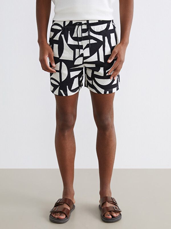 Moudda LC Waikiki - Maillot de bain pour Homme couleur Noir imprimé - Tunisie 2