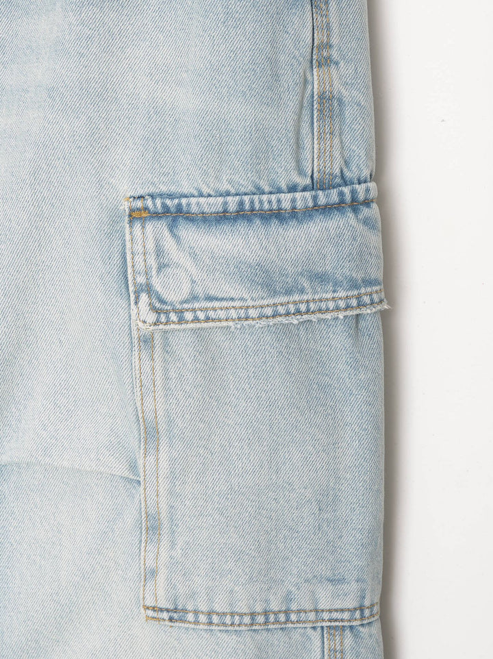 Moudda PULL & BEAR - Pantalon Denim Cargo Straight - Tunisie 3