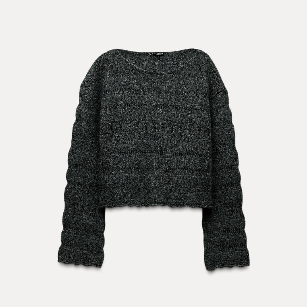 Moudda ZARA - Sweat Col Rond en Crochet Doux - Tunisie 1