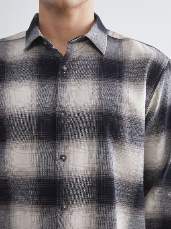 Moudda LC Waikiki - Chemise tissée manches longues Homme A carreaux bruns - Tunisie 3