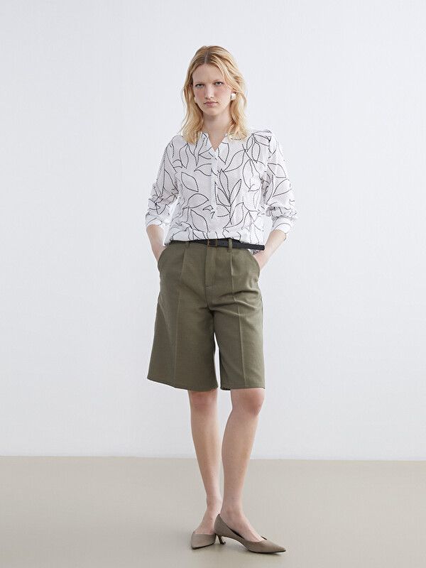 Moudda LC Waikiki - Chemisier (blouse) imprimé manches longues en tissu pour Femme couleur Blanc imprimé - Tunisie 2