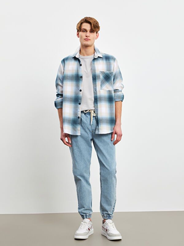 Moudda LC Waikiki - Chemise tissée manches longues Homme A carreaux noirs 1 - Tunisie 2