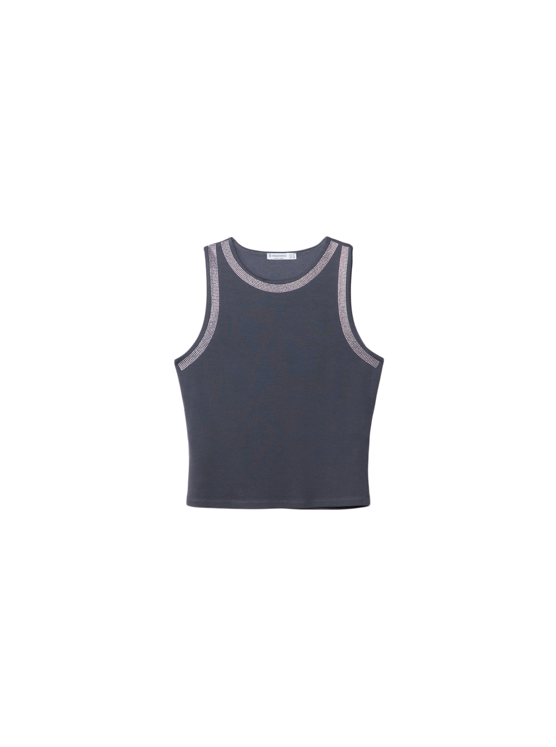 Moudda STRADIVARIUS - T-Shirt Regular S/M Col Rond avec Détails Brillants - Tunisie 2