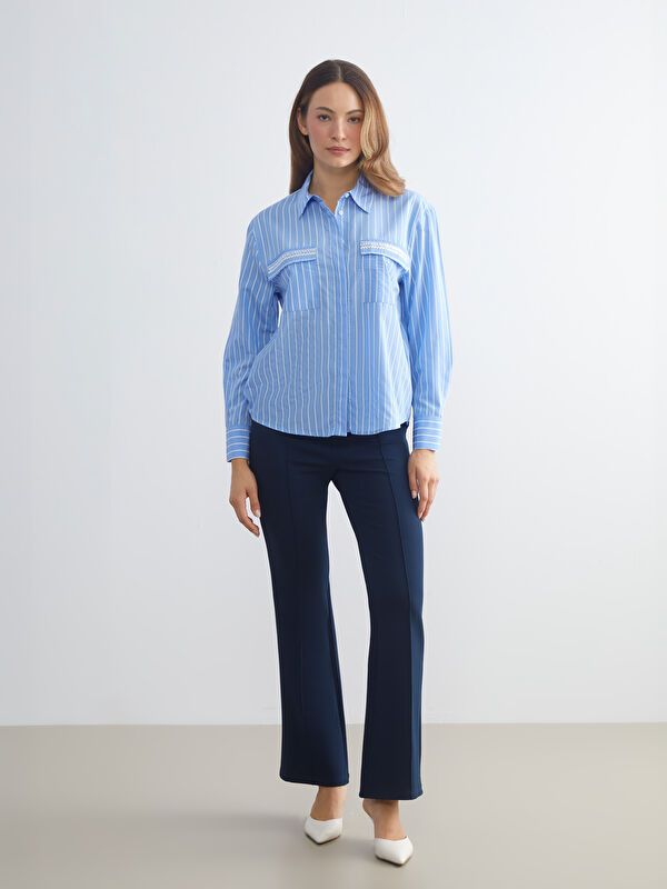 Moudda LC Waikiki - Pantalon tissé moyen Femme Marine - Tunisie 1