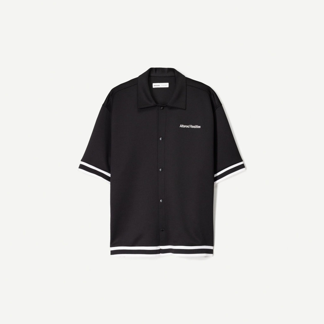 Moudda BERSHKA - Chemise Boxy - Piqué Interlock & Broderie - Tunisie 1
