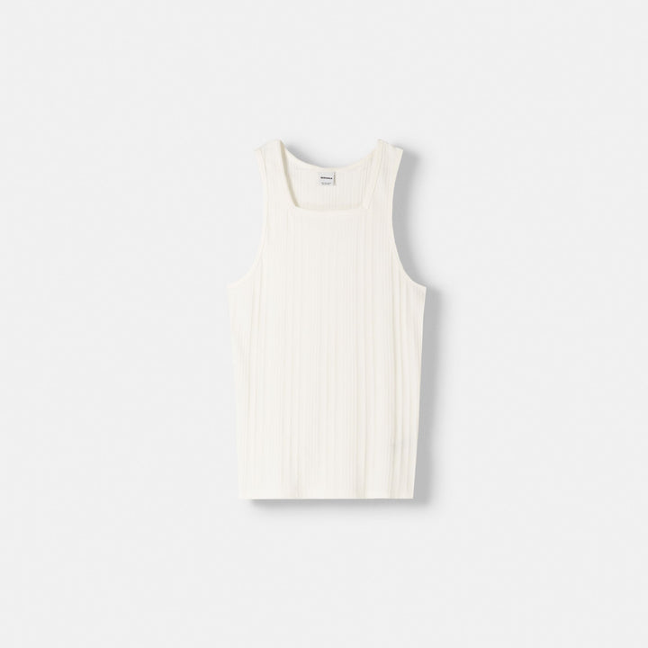 Moudda BERSHKA - Haut bretelles côtelé encolure carrée - Tunisie 2