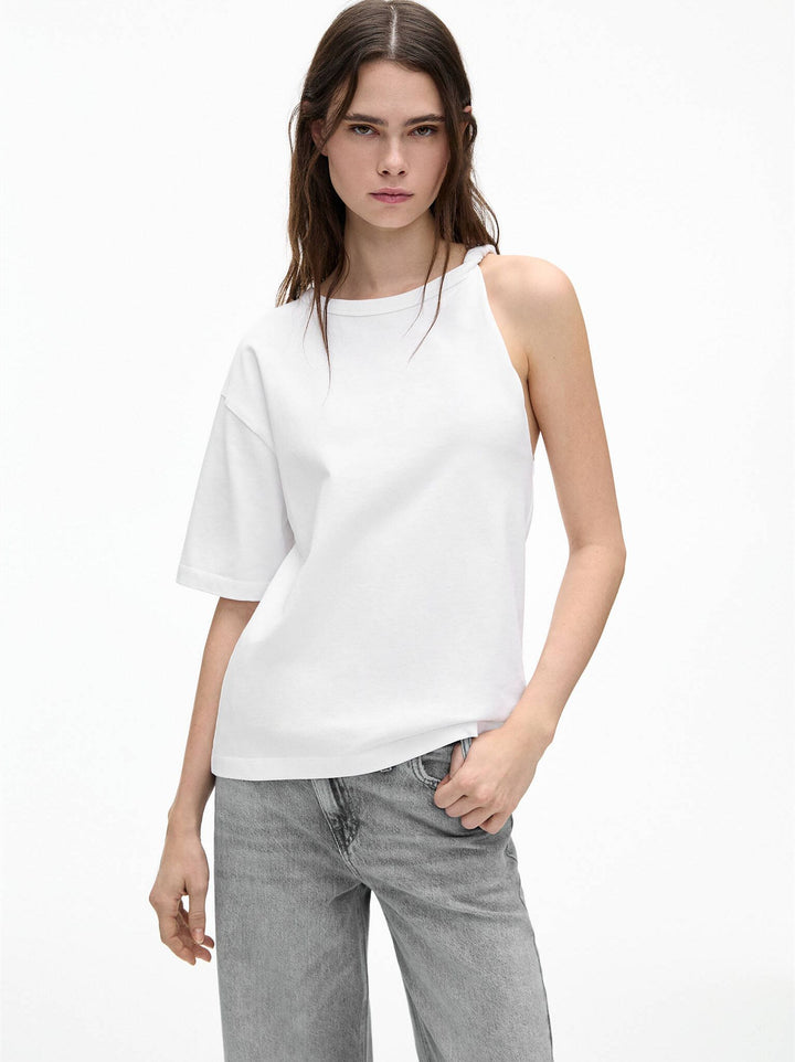 Moudda PULL & BEAR - T-Shirt Asymétrique - Nœud Épaule - Tunisie 2