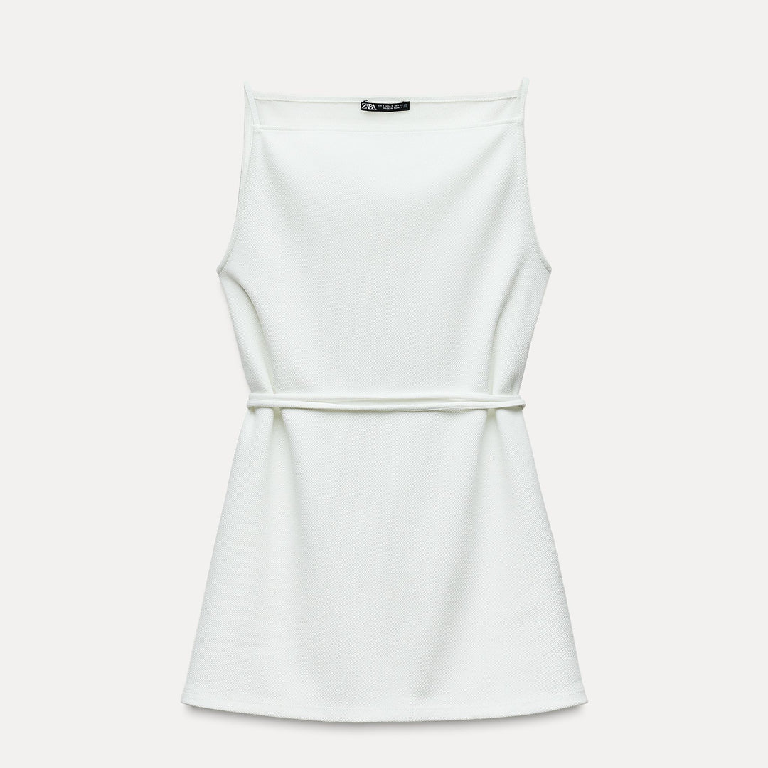 Moudda ZARA - Top Long à Ceinture Doux Piqué - Tunisie 1