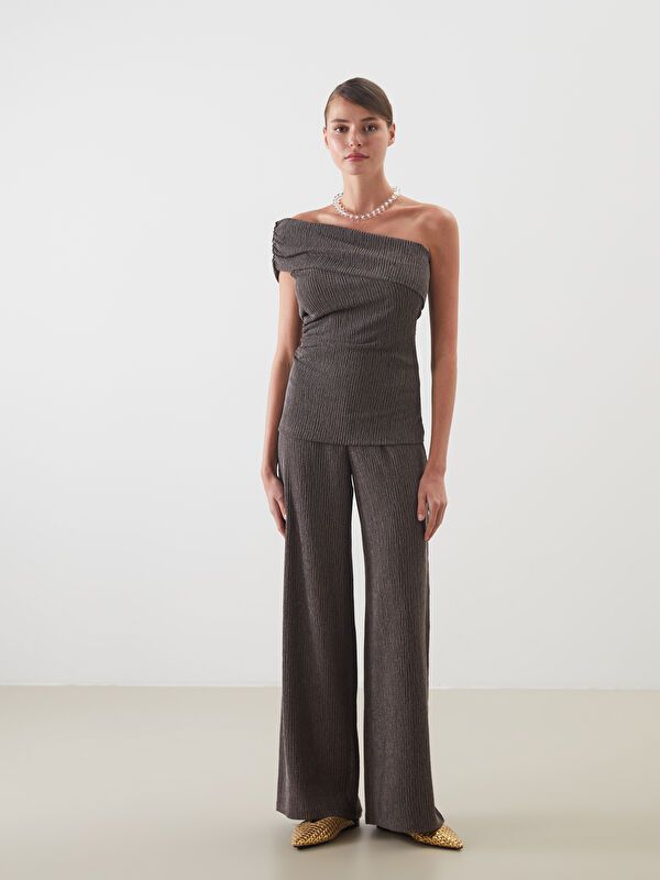 Moudda LC Waikiki - Body jersey manches courtes Femme Brun foncé - Tunisie 2