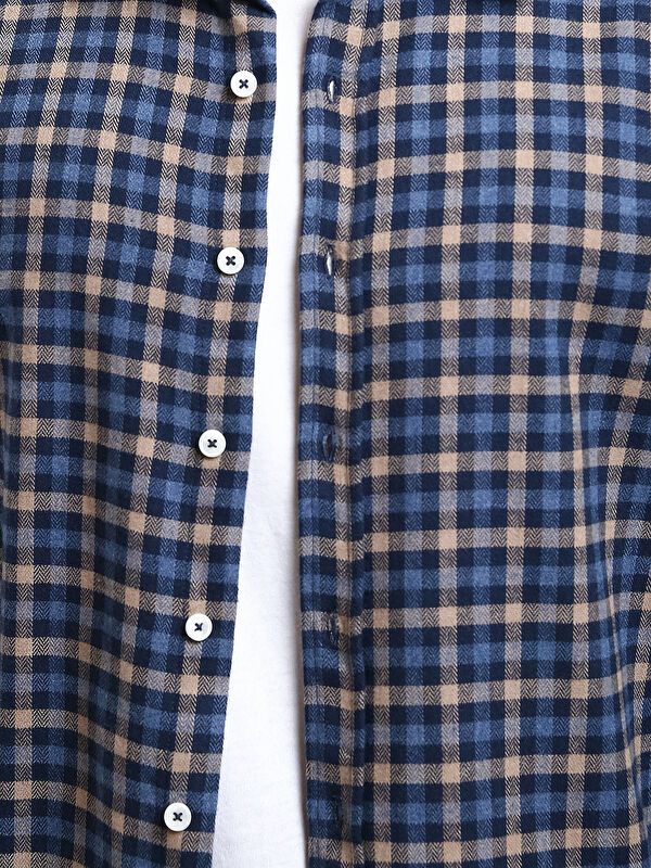 Moudda LC Waikiki - Chemise manches longues en tissu couleur Bleu pour hommes - Tunisie 3