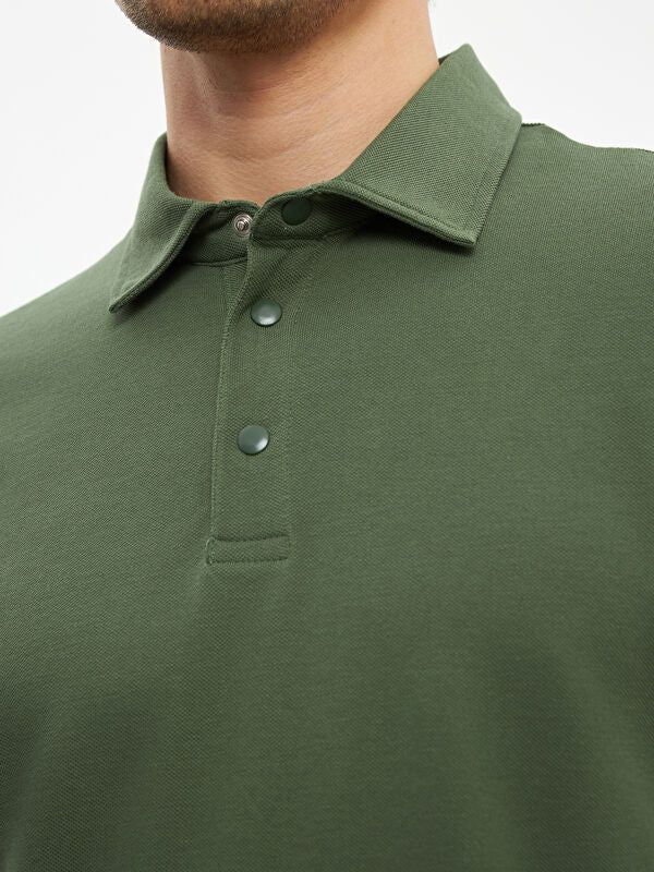 Moudda LC Waikiki - T-shirt col polo basique manches courtes en jersey pour Homme - Tunisie 3