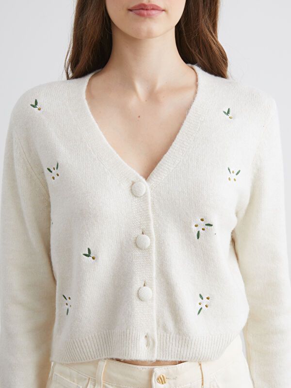 Moudda LC Waikiki - Cardigan en tricot Femme Ecru - Tunisie 3