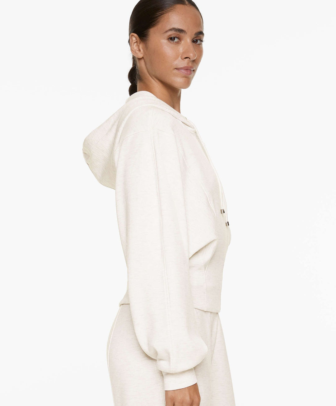 Moudda Oysho - Sweat Crop Manches Raglan Coutures Soft Interlock - Tunisie 4